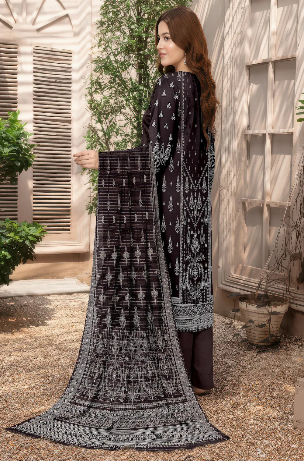 3 Piece Sabeen Premium KhaddarUnstitched Suit - 1100