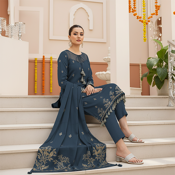 3-Piece Premium Viscose Suit - 1217