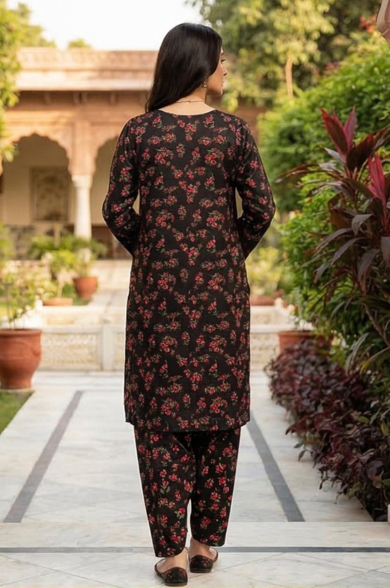 2 Piece Lawn All Over Unstitched Suit - 4456