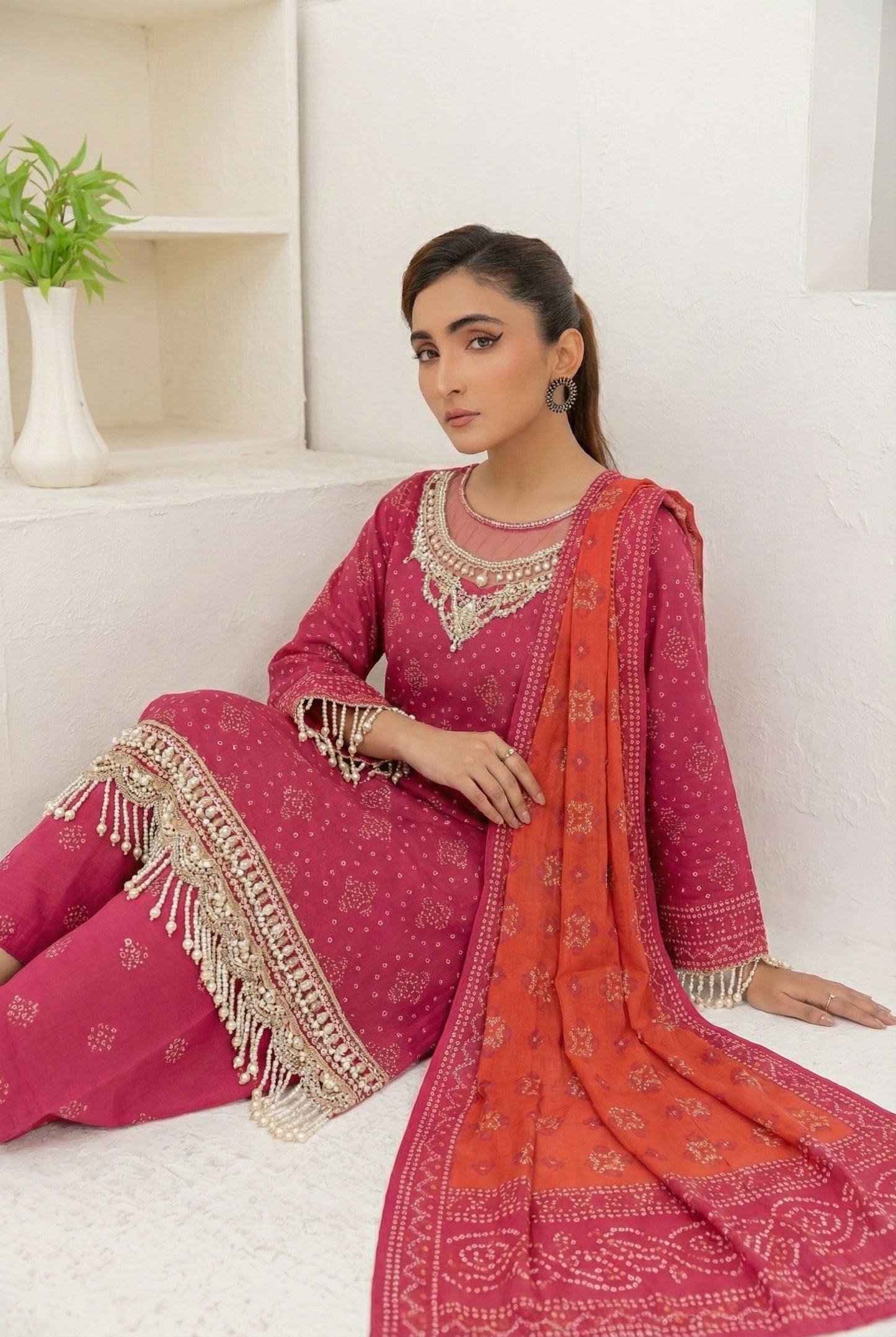 3 Piece Sabeen Premium Linen Unstitched Suit - 1510