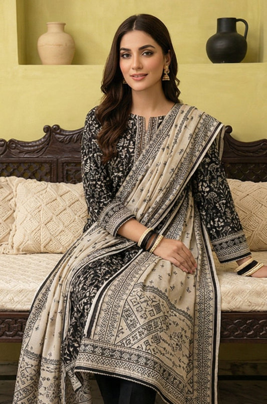 3 Piece Bana Dora Lawn Unstitched Suit With Lawn Dupatta - 4317