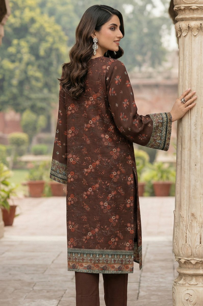 3 Piece Premium Lawn Unstitched Suit With Lawn Dupatta - 4325