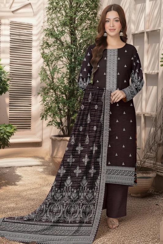 3 Piece Sabeen Premium KhaddarUnstitched Suit - 1100