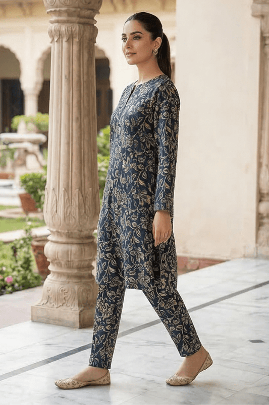 2 Piece Lawn All Over Unstitched Suit - 4415