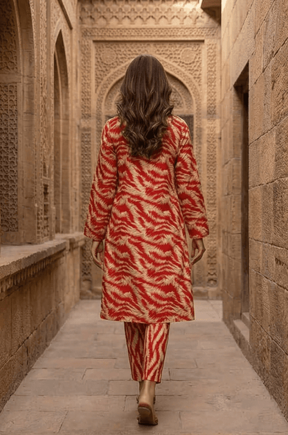 2 Piece Lawn All Over Unstitched Suit - 4416
