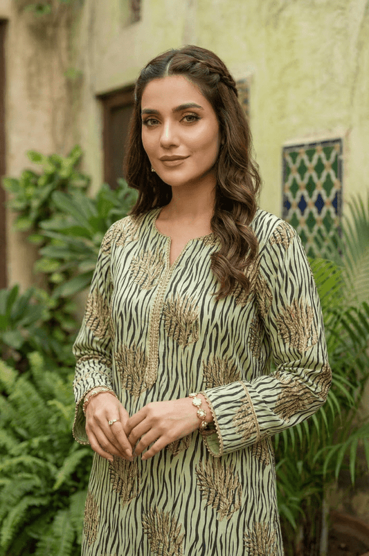 2 Piece Lawn All Over Unstitched Suit - 4419