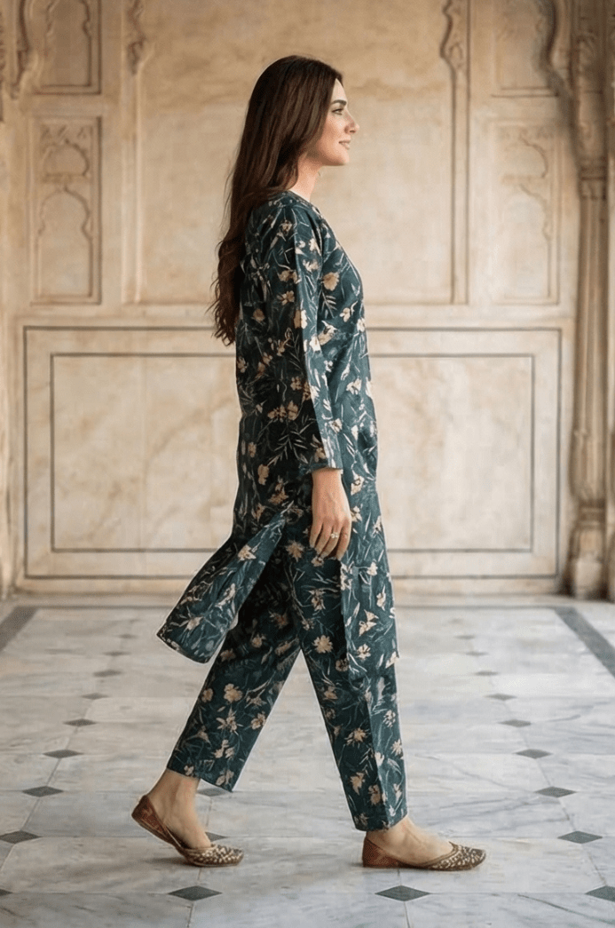 2 Piece Lawn All Over Unstitched Suit - 4420