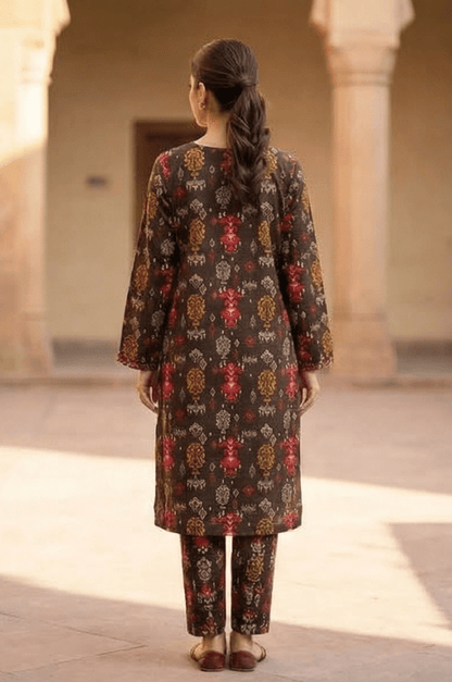 2 Piece Lawn All Over Unstitched Suit - 4421