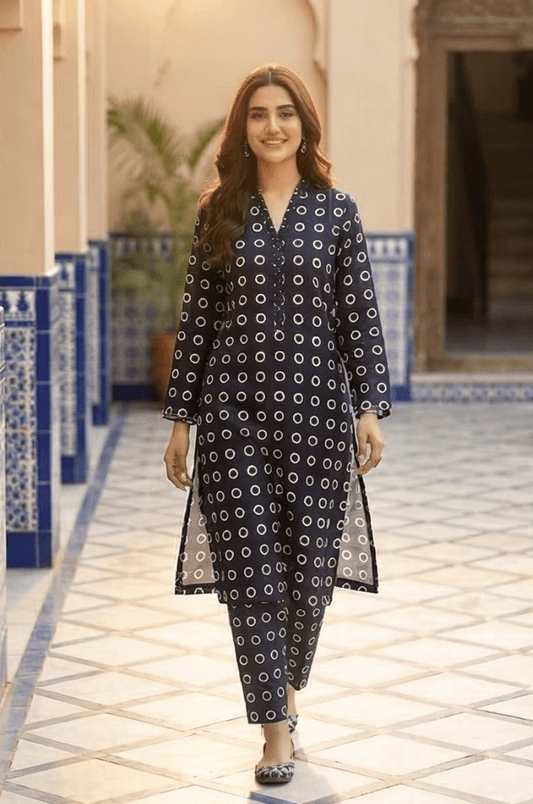 2 Piece Lawn All Over Unstitched Suit - 4423