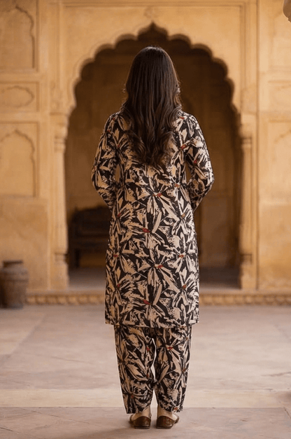 2 Piece Lawn All Over Unstitched Suit - 4425