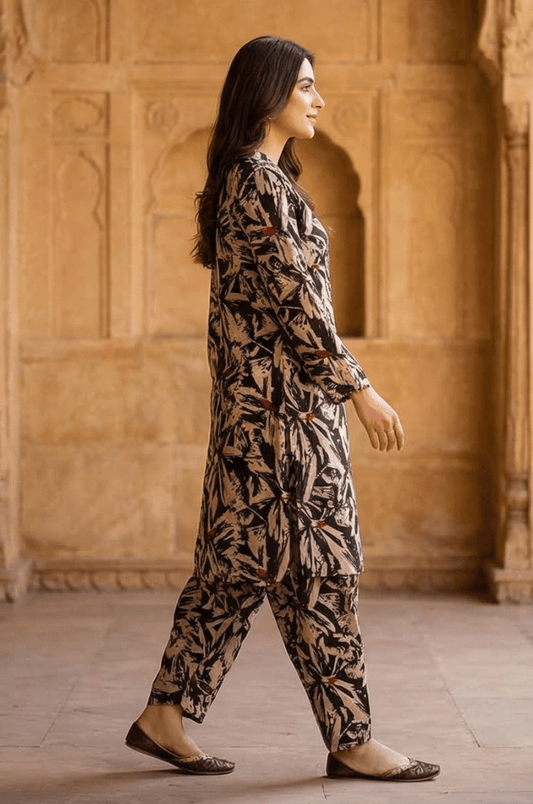 2 Piece Lawn All Over Unstitched Suit - 4425