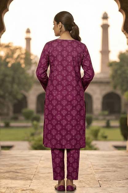 2 Piece Lawn All Over Unstitched Suit - 4437