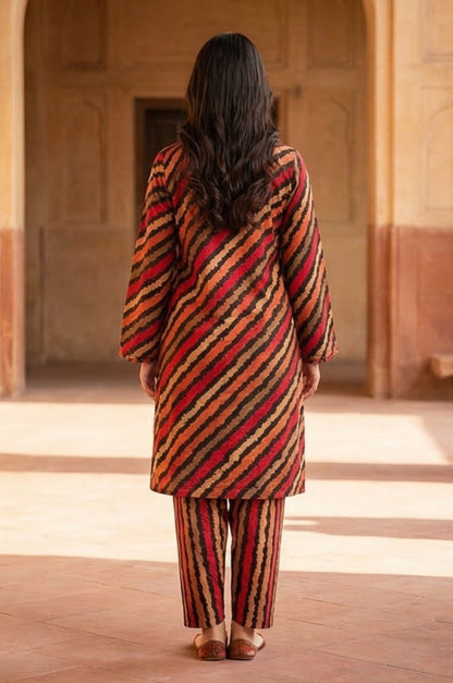 2 Piece Lawn All Over Unstitched Suit - 4439