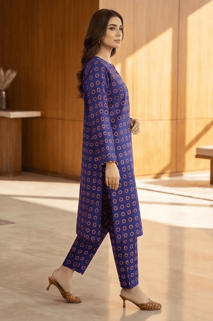 2 Piece Lawn All Over Unstitched Suit - 4460