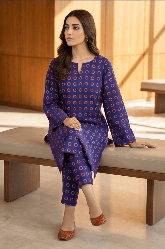 2 Piece Lawn All Over Unstitched Suit - 4460