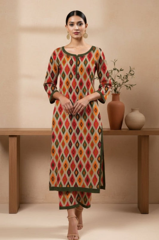 2 Piece Premium Lawn Unstitched Suit (Kurta & Trouser) 1011