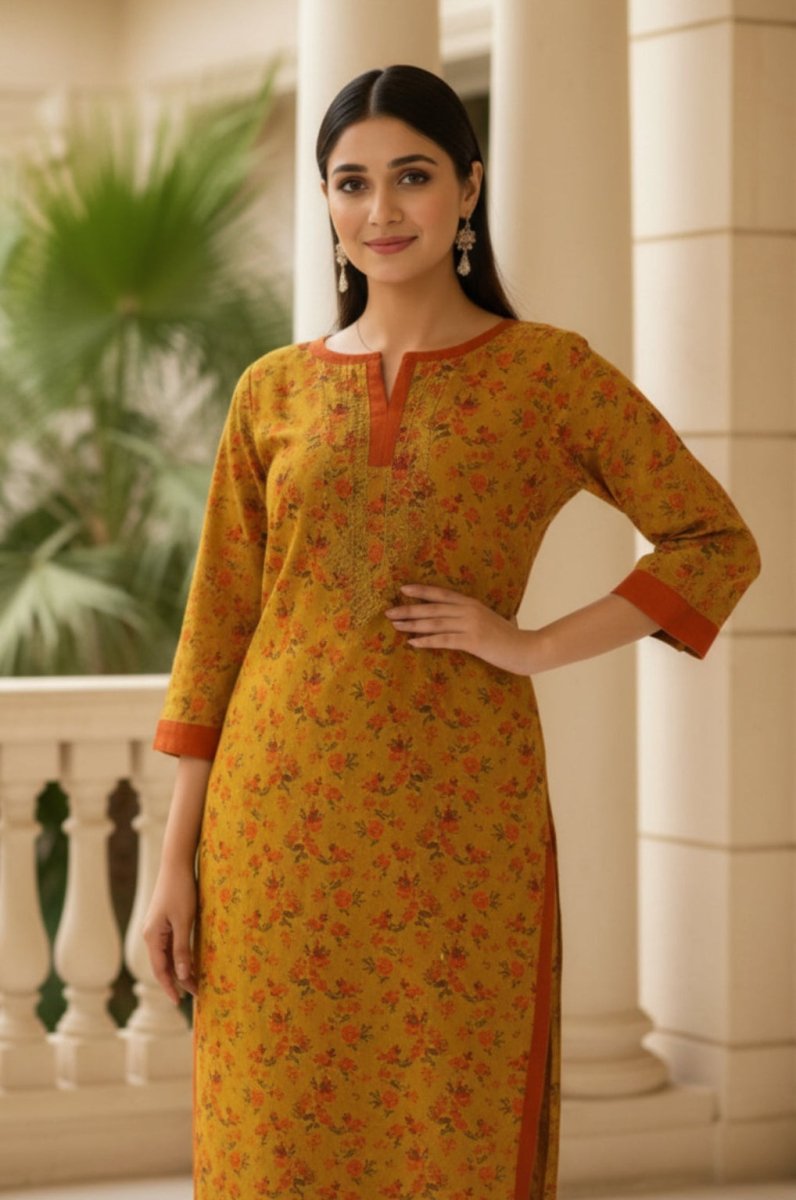 2 Piece Premium Lawn Unstitched Suit (Kurta & Trouser) 1014