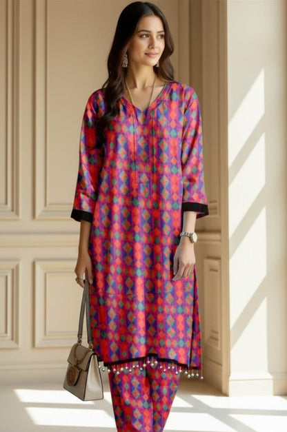 2 Piece Premium Lawn Unstitched Suit (Kurta & Trouser) 1027