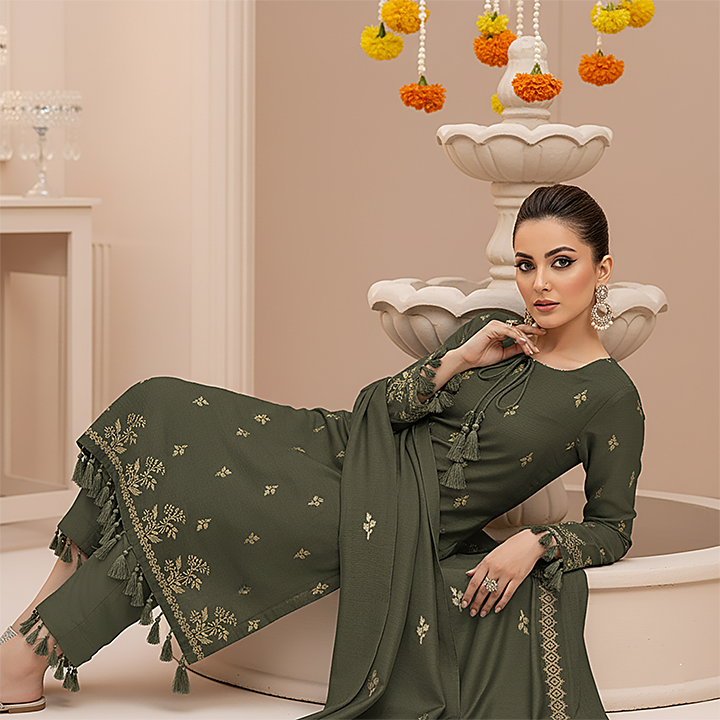 3-Piece Premium Viscose Suit - 1216