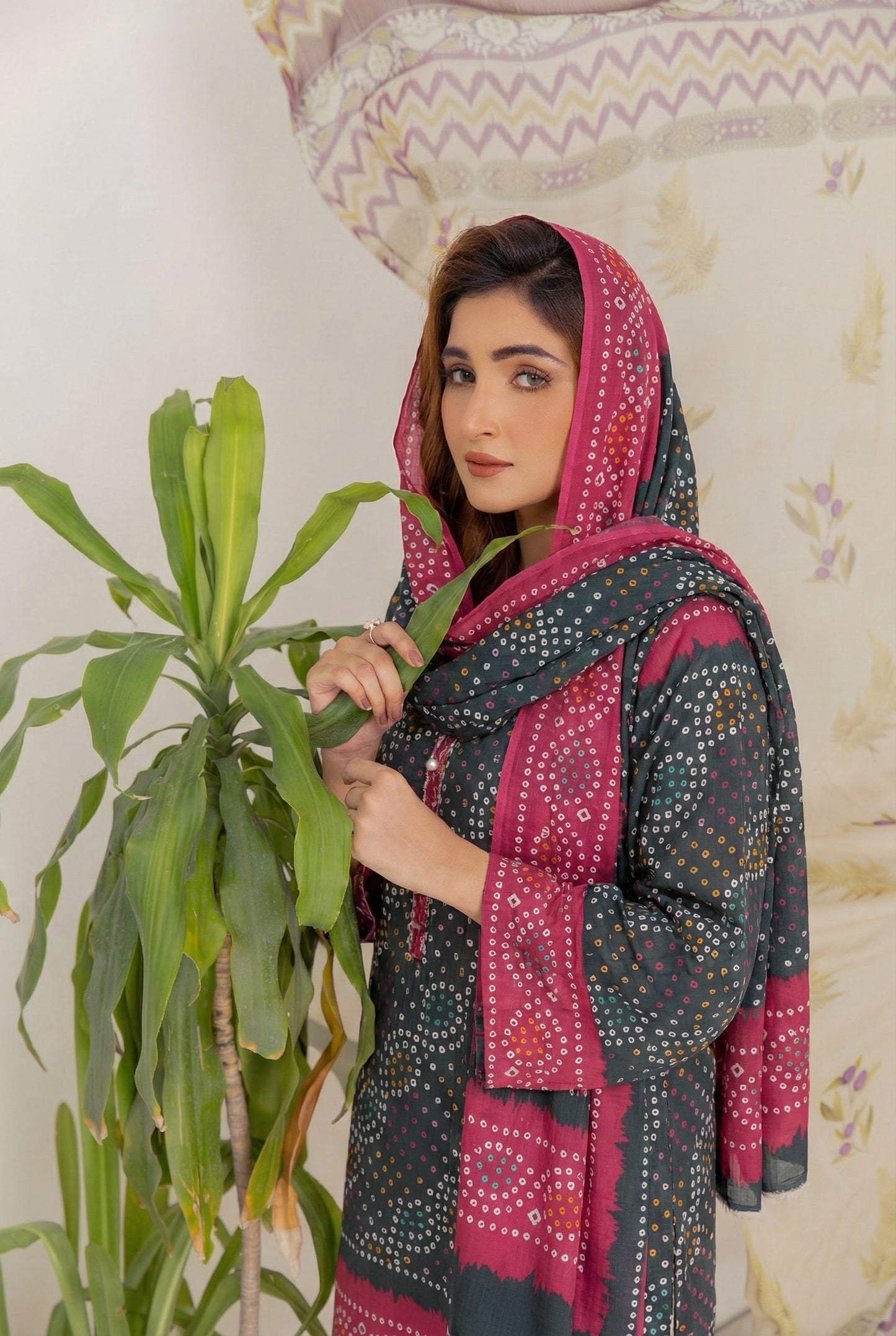 3 Piece Sabeen Premium Linen Unstitched Suit - 1511