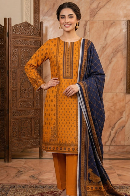 3 Piece Bana Dora Lawn Unstitched Suit With Lawn Dupatta - 4314