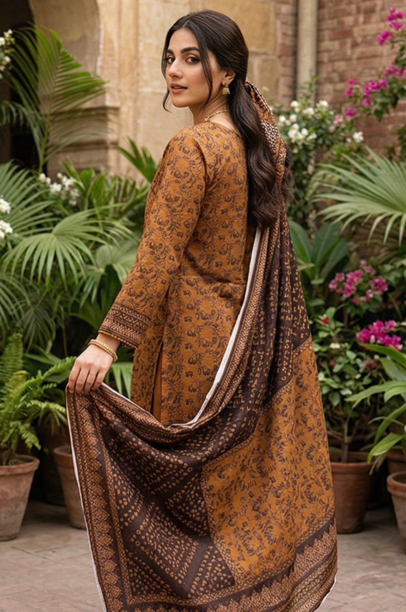 3 Piece Bana Dora Lawn Unstitched Suit With Dupatta - 4316