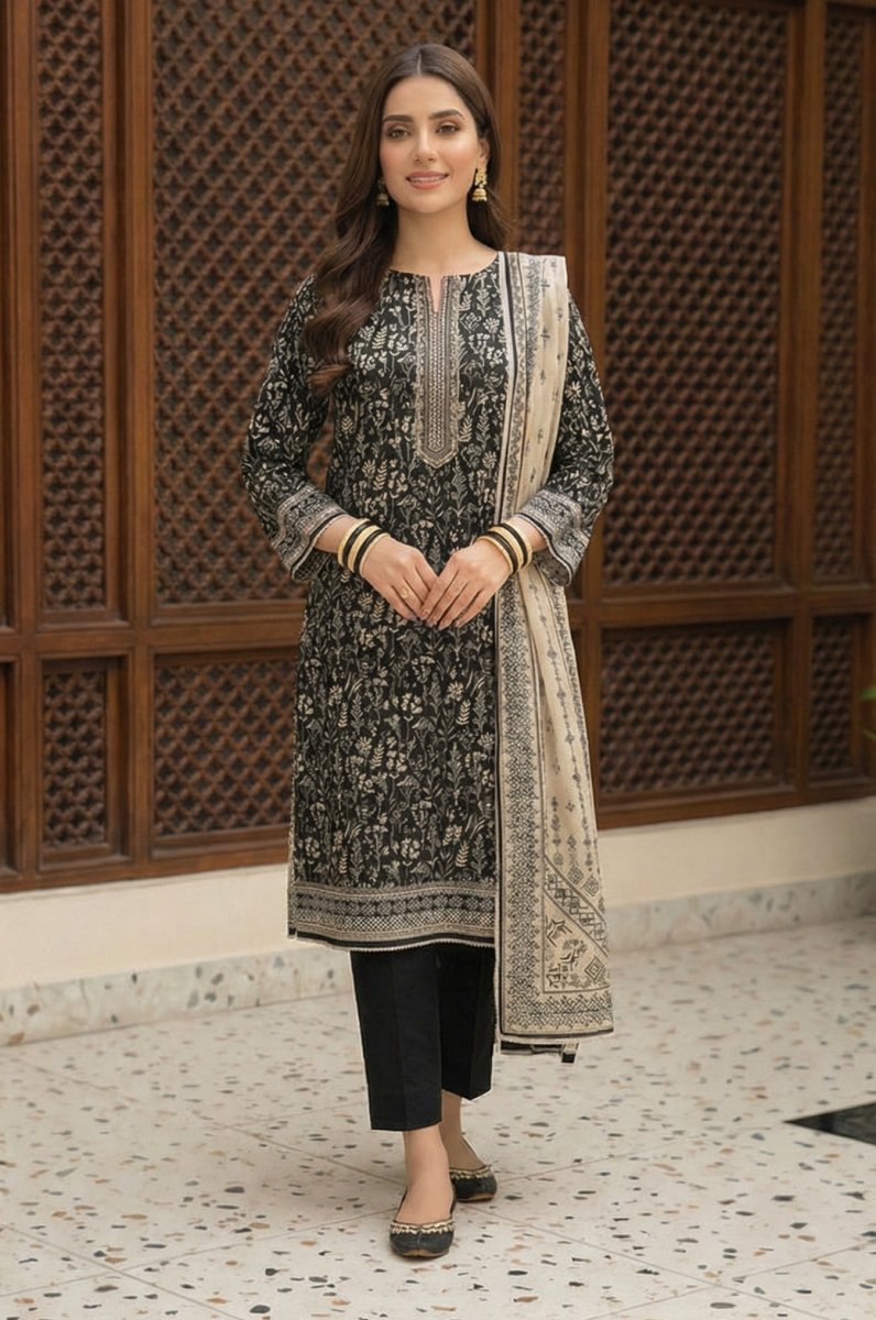 3 Piece Bana Dora Lawn Unstitched Suit With Lawn Dupatta - 4317