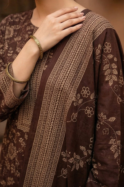 3 Piece Bana Dora Lawn Unstitched Suit With Lawn Dupatta - 4318