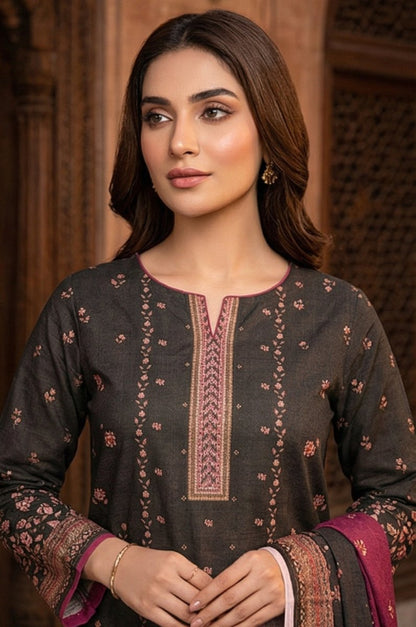 3 Piece Chamki Lawn Unstitched Suit With Lawn  Dupatta - 4313