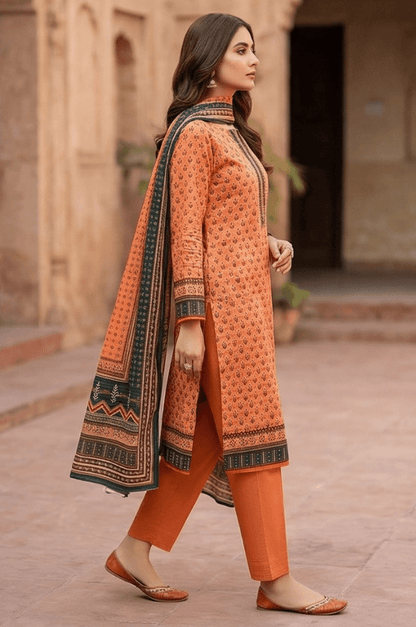 3 Piece Doriya Lawn Unstitched Suit With Lawn Dupatta - 4485
