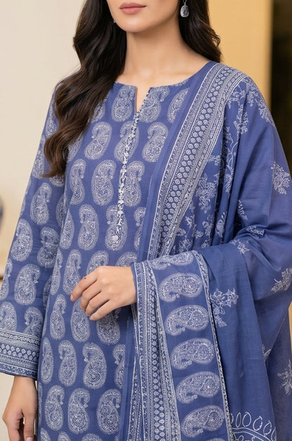 3 Piece Doriya  Lawn Unstitched Suit With Voile Lawn Dupatta - 5020