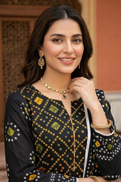 3 Piece Lawn Unstitched Suit With Lawn Dupatta - 4307