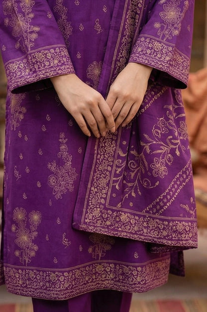 3 Piece Lawn Unstitched Suit With Lawn Dupatta - 4540
