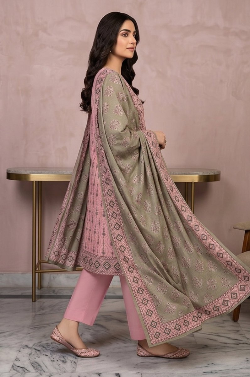 3 Piece Lawn Unstitched Suit With Lawn  Dupatta - 5028