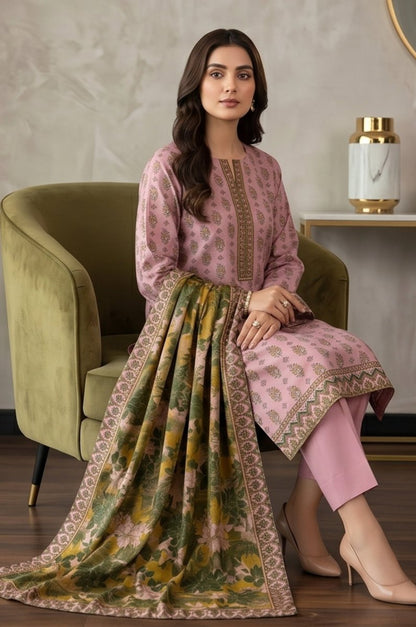 3 Piece Lawn Unstitched Suit With Lawn  Dupatta - 5030