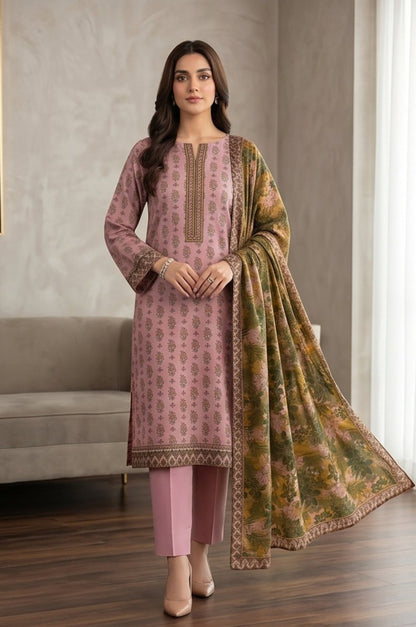 3 Piece Lawn Unstitched Suit With Lawn  Dupatta - 5030