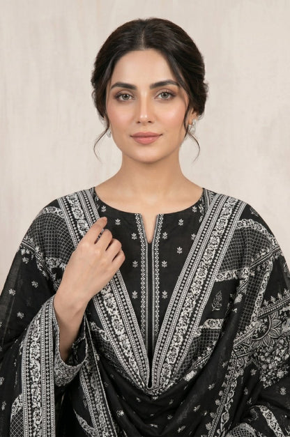 3 Piece Lawn Unstitched Suit With Voile Lawn  Dupatta - 5031