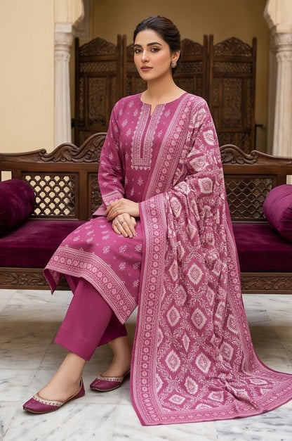 3 Piece Lawn Unstitched Suit With Voile Lawn  Dupatta - 5039