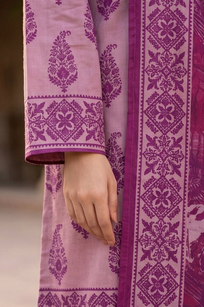 3 Piece Lawn Unstitched Suit With Voile Lawn  Dupatta - 5041