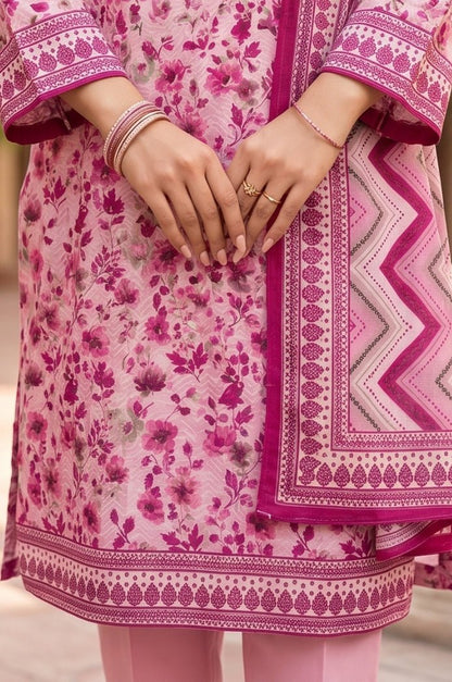 3 Piece Lawn Unstitched Suit With Voile Lawn  Dupatta - 5050