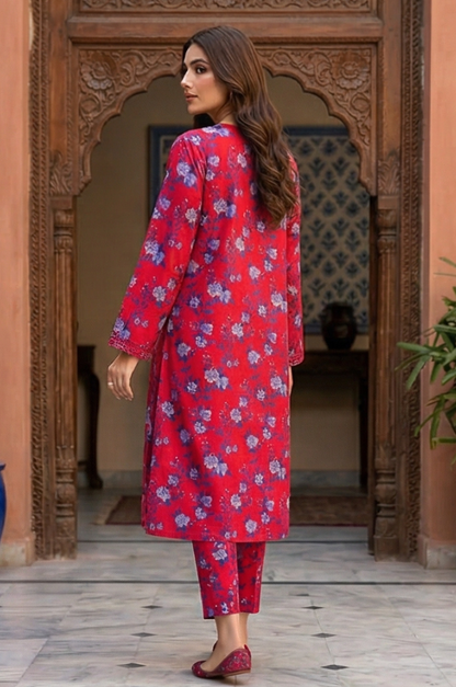 2 Piece Lawn All Over Unstitched Suit - 4433